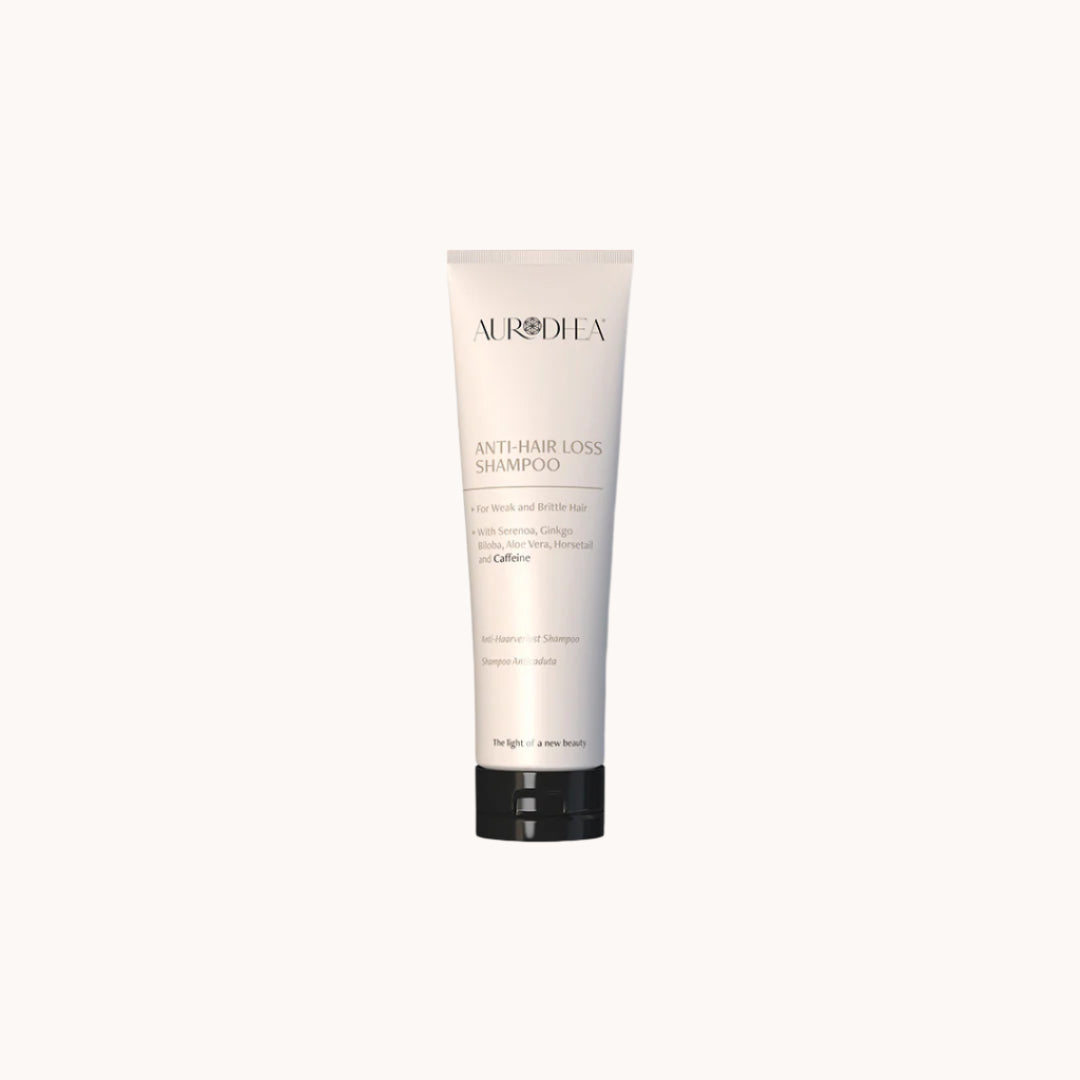 Aurodhea Anti-Haarverlust Shampoo – speziell für feines, brüchiges Haar mit Koffein, Sägepalme, Schachtelhalm, Ginkgo Biloba, Brennnessel, Rosmarin und Weizenprotein zur Förderung der Mikrozirkulation, Stärkung der Haarwurzeln und für mehr Volumen