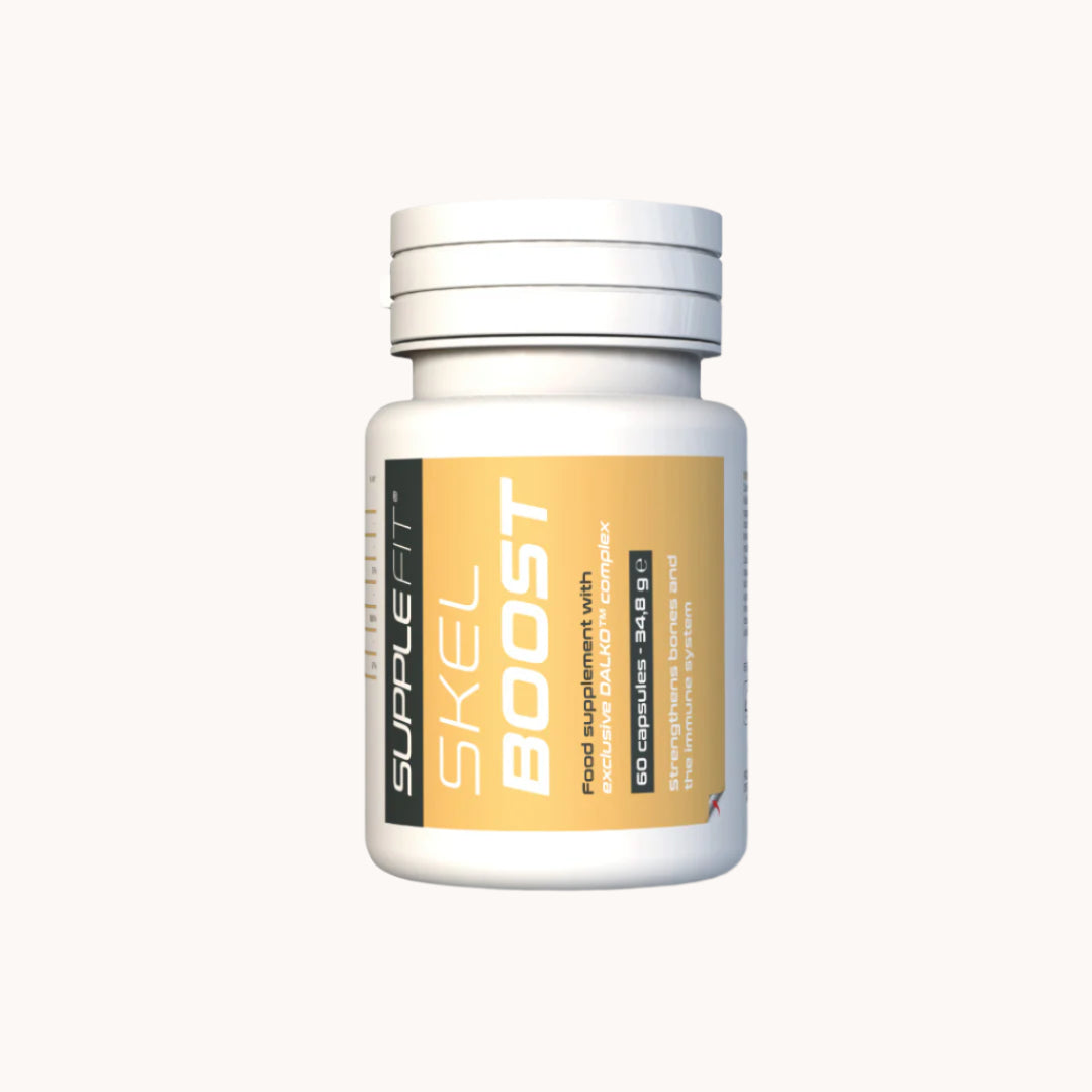 SKELBOOST Kapseln mit Vitamin D3, K2 und Calcium zur Unterstützung von Knochenstruktur, Immunsystem, Muskelfunktion und Zahngesundheit