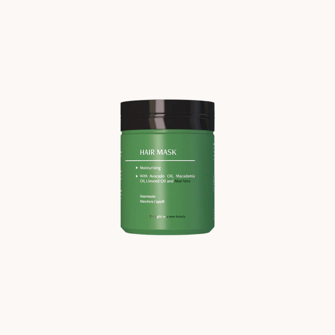 Aurodhea Haarmaske mit Aloe Vera – regenerierende Pflege für strapaziertes Haar mit Avocado-, Macadamia- und Leinöl für intensive Feuchtigkeit.