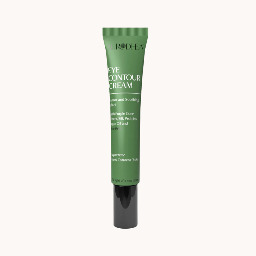 Aurodhea Aloe Vera Augencreme mit Seidenproteinen, Arganöl und Echinacea in kleiner Tube, feuchtigkeitsspendende Pflege zur Reduzierung von Schwellungen, Augenringen und Falten
