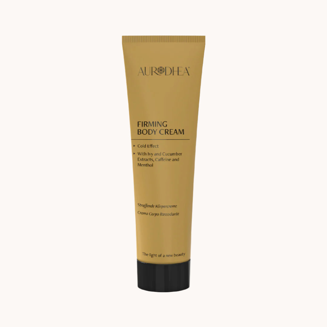 Aurodhea „Cold“ Effect Body Cream – festigende, leicht fließende Massagecreme mit Menthol, Centella Asiatica, Gurke, Schachtelhalm, Mäusedorn, Efeu und Koffein; sorgt für Frischegefühl, strafft Haut an Hüften, Gesäß, Oberschenkeln und Armen, reduziert Wassereinlagerungen und Fettdepots, regt Fettstoffwechsel an und beugt Dehnungsstreifen sowie schlaffer Haut vor.
